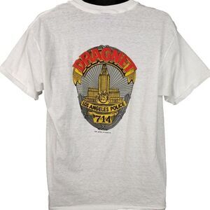 Dragnet Movie T Shirt Vintage 80s 1987 Dan Aykroyd Tom Hanks Promo 50/50 Large